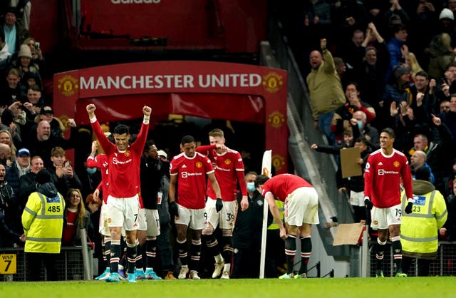 United celebrated their late win 