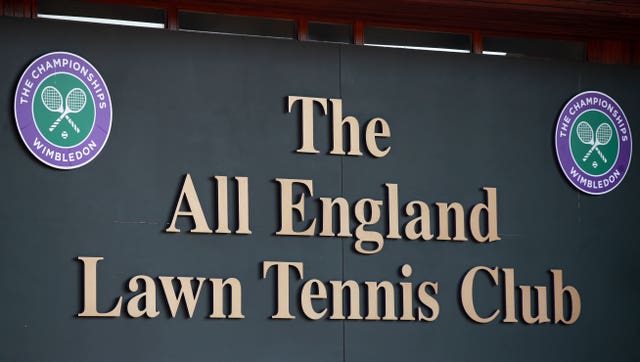 A sign at Wimbledon