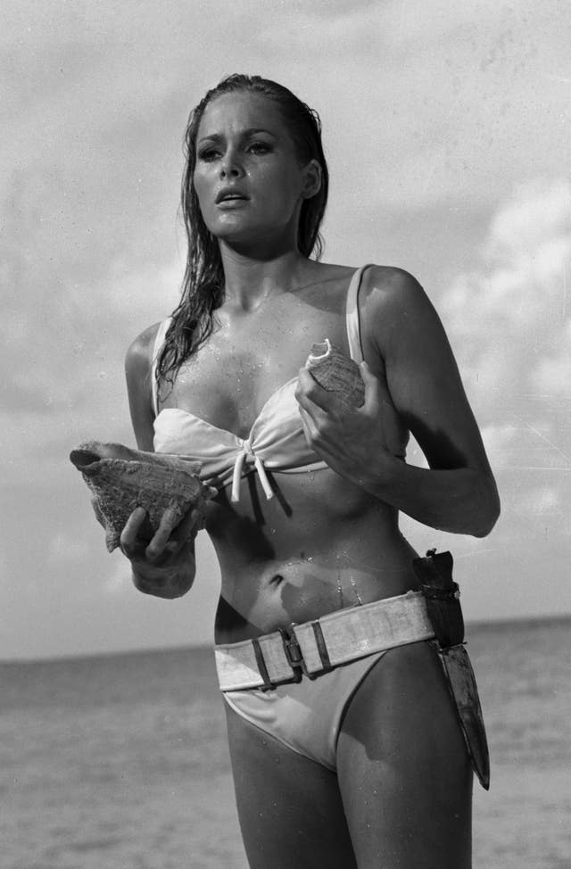Ursula Andress emerging from the sea in Dr No (Danjaq/United Artists/PA). 