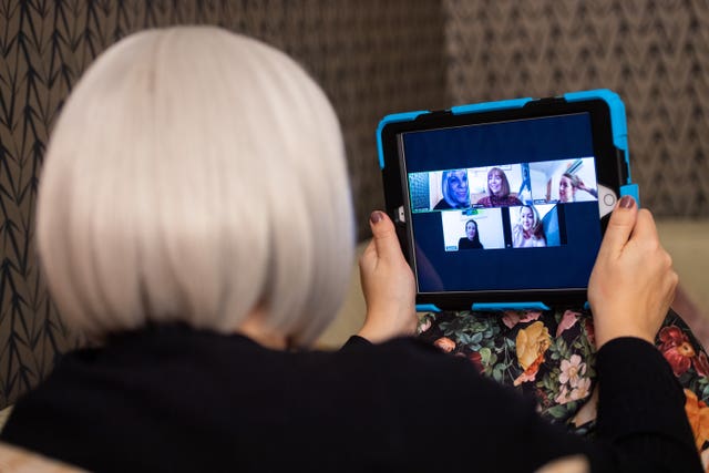 File photo dated 29/03/20 of a group of women use the Zoom video conferencing application to have a group chat from their separate homes, during the UK coronavirus lockdown. Zoom is to let users opt-in and out of specific data centre regions as part of the video conferencing app’s latest security update