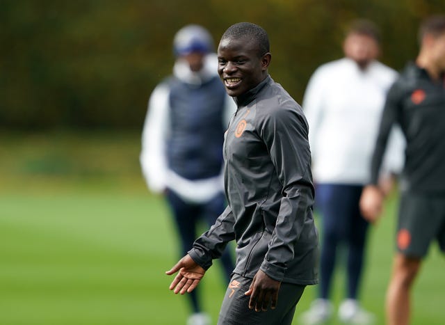 Chelsea’s N’Golo Kante during a training session