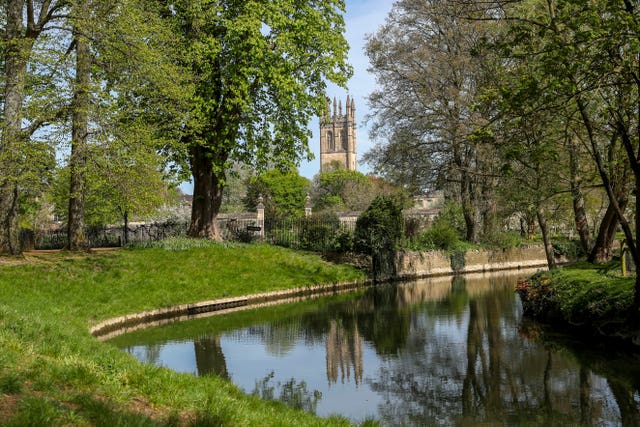 The river Cherwell in Oxford during the coronavirus lockdown (Steve Parsons/PA)