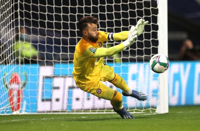 David Raya saved Grady Diangana's penalty in the shootout as Brentford got past West Brom (Carl Recine/PA).