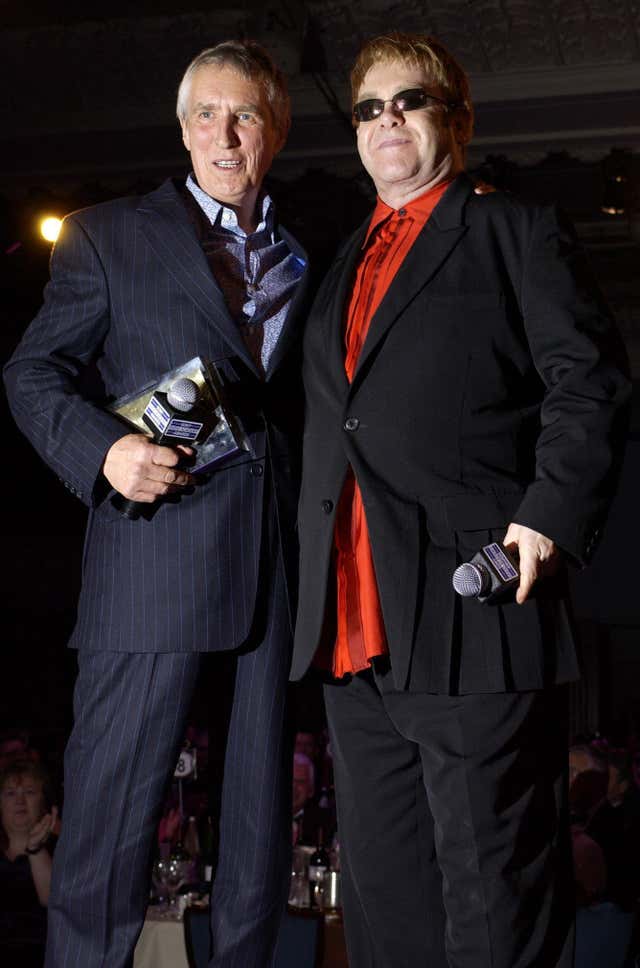 Radio 2 DJ Johnnie Walker with Sir Elton John at the Sony Music Awards 