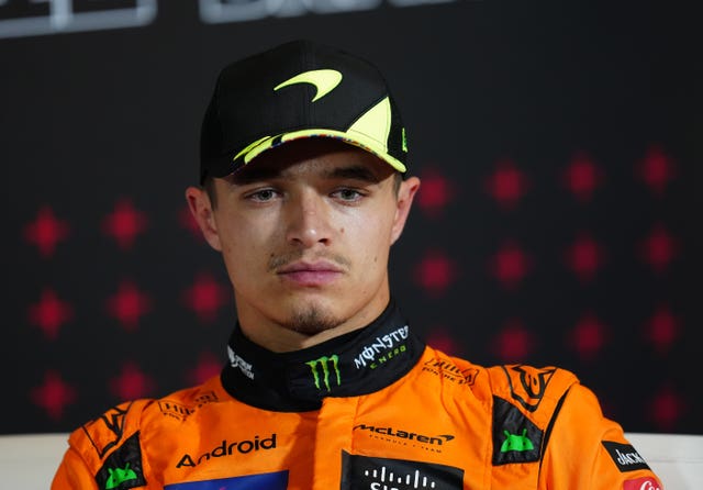 Lando Norris in the press conference at Silverstone