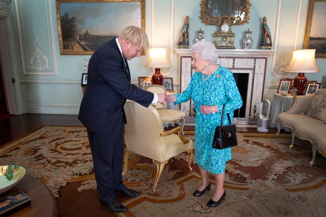 The Queen and Boris Johnson 