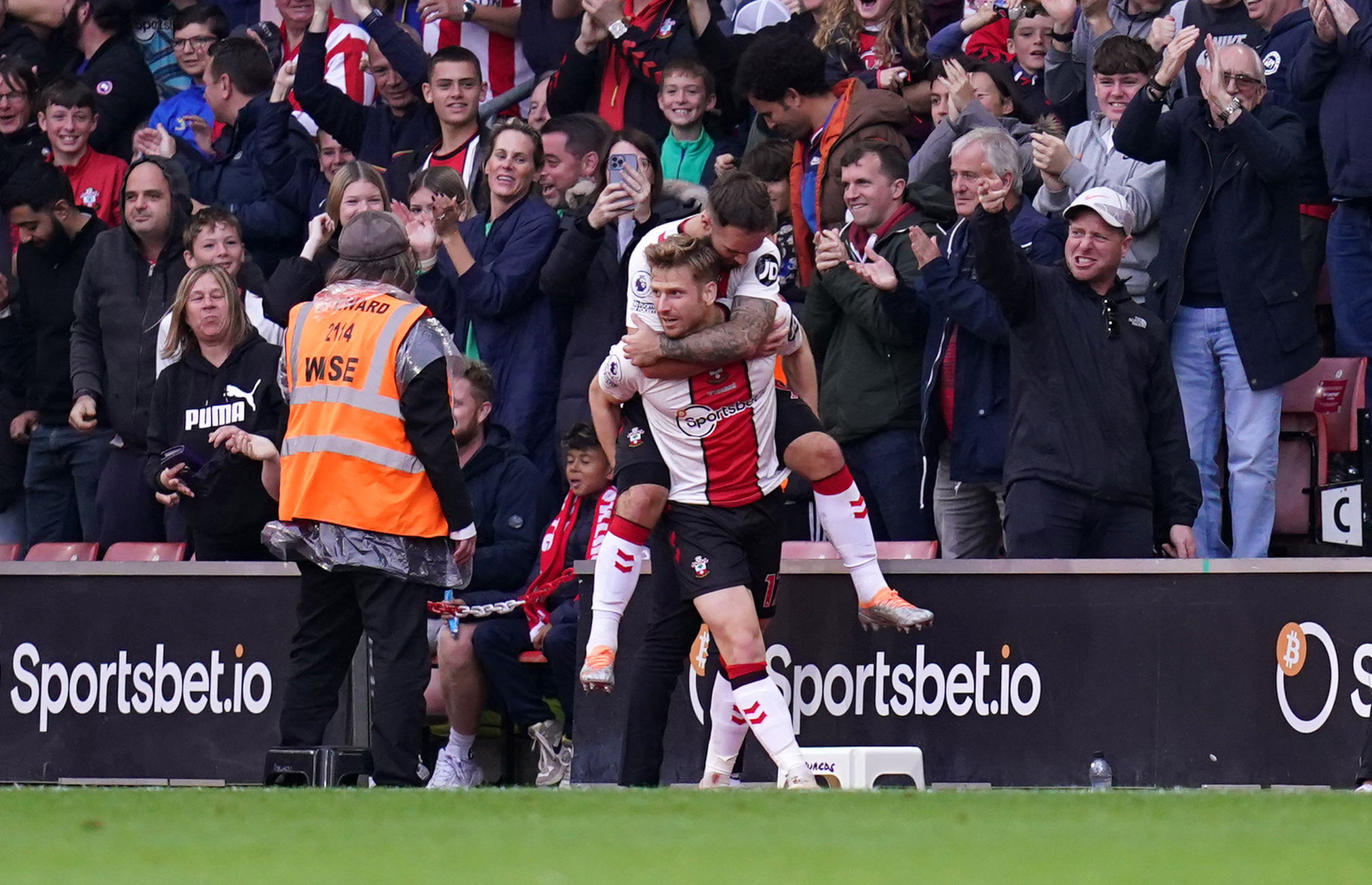 Stuart Armstrong equalised for Saints (John Walton/PA)