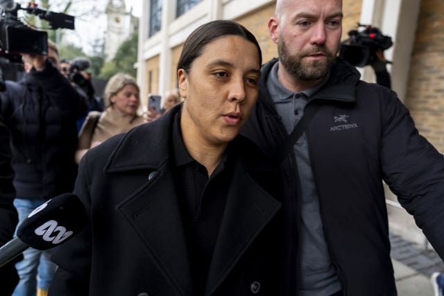 Chelsea and Australia striker Sam Kerr arrives at Kingston Crown Court,