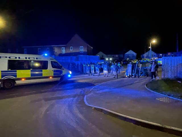 Police attend a major disturbance in the Ely area of Cardiff 