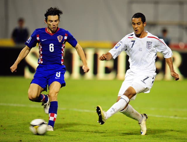 Theo Walcott completes his hat-trick against Croatia in 2008