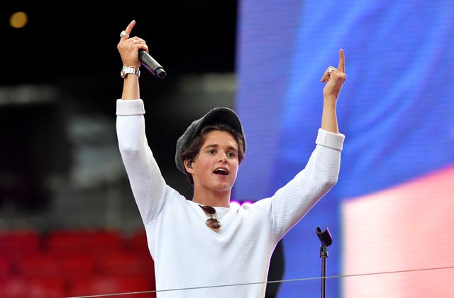 Bradley Simpson of The Vamps (Dave Howarth/PA)