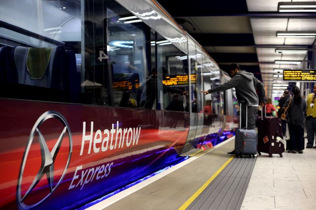 A Heathrow Express train