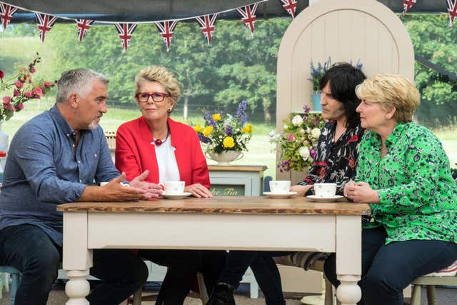 The judges and presenters for The Great British Bake Off (Channel 4)