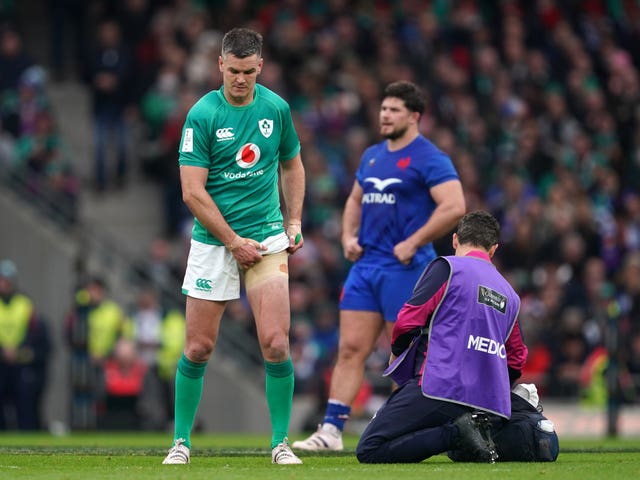 Johnny Sexton was injured against France