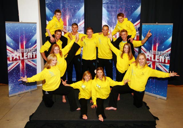 Spelbound pose for photographers during a press conference at Sony headquarters in London