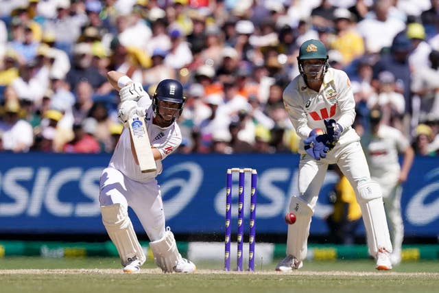 Jacob Bethell batting during England's Ashes win in Melbourne.
