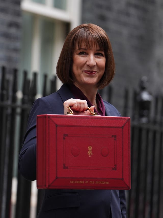 Rachel Reeves outside No 11 Downing Street with her ministerial red box 