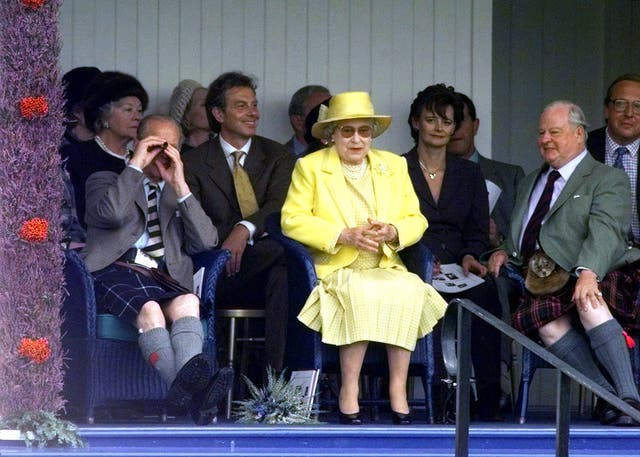 Cherie and Tony Blair at the Braemar Games