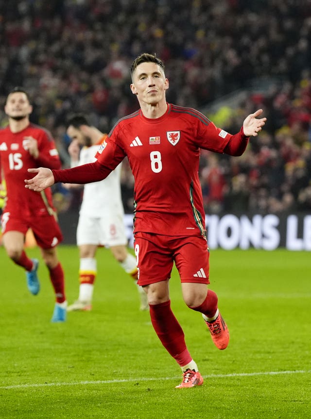 Harry Wilson celebrates