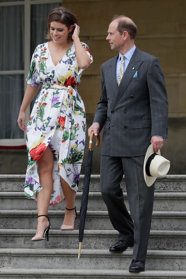 Princess Eugenie and the Earl of Wessex (Kirsty Wigglesworth/PA)