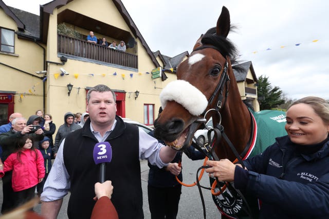 Gordon Elliot was interviewed during the homecoming parade (Niall Carson/PA)