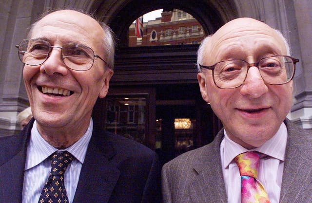 Lord Tebbit (right) and Gerald Kaufman