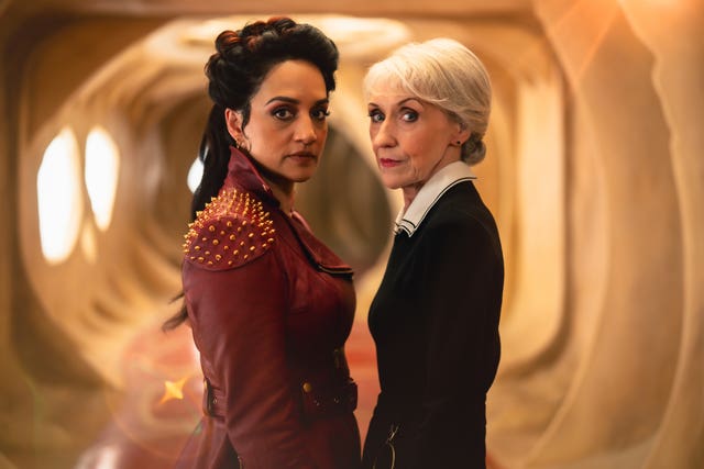 Doctor Who villain the Rani (left), and Mrs Flood (right)