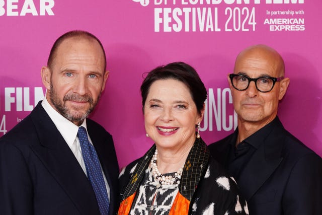 Ralph Fiennes, Isabella Rossellini and Stanley Tucci