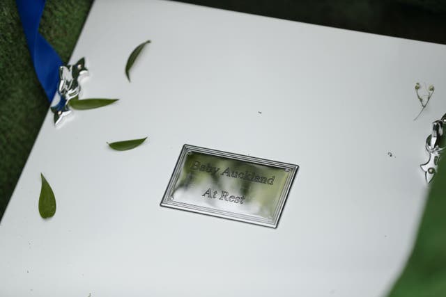 The coffin for 'Baby Auckland'