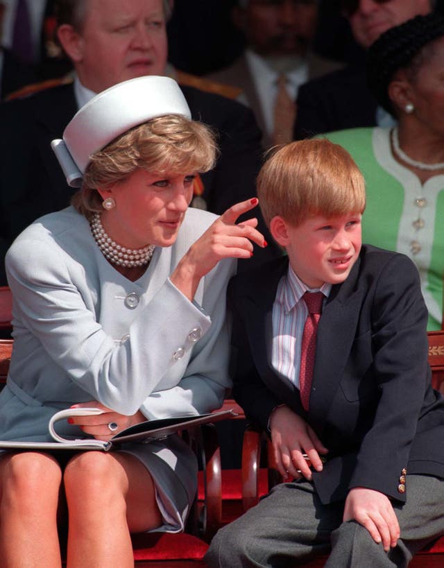 Diana, Princess of Wales, with a young Harry