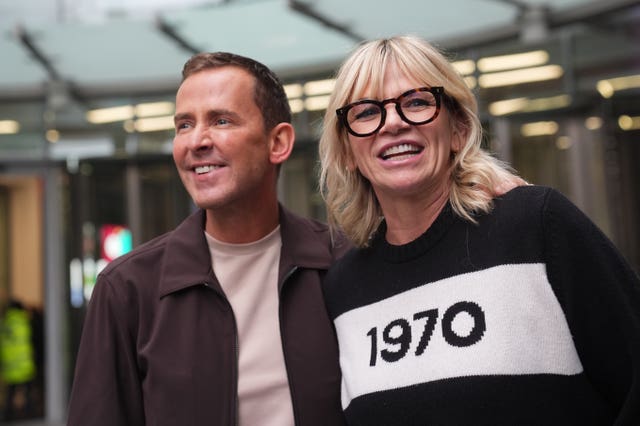 Scott Mills and Zoe Ball smiling