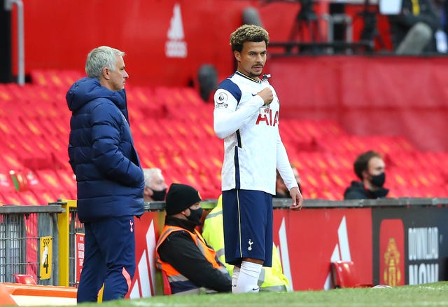 Tottenham's Dele Alli (right) has been out of favour at Tottenham under Jose Mourinho (left) (Alex Livesey/PA).