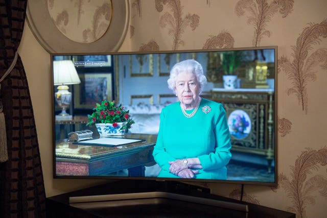 The Queen addressed the nation a few weeks into the first lockdown. Jacob King/PA Wire