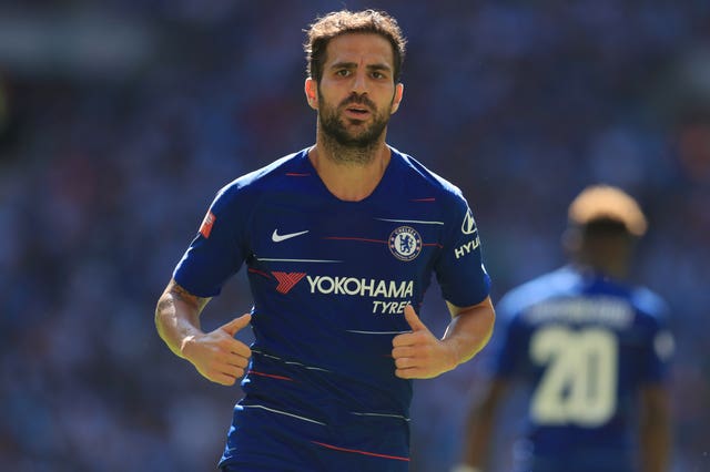 Substitute Cesc Fabregas made his 500th appearance in English football
