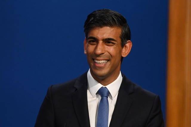 Chancellor of the Exchequer Rishi Sunak (Toby Melville/PA)