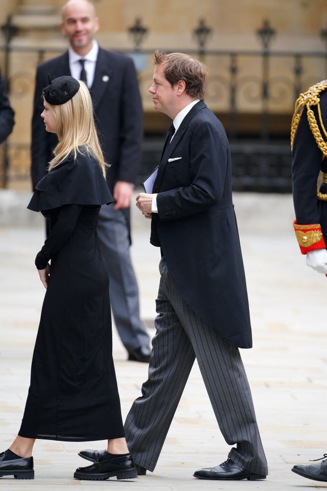 Tom Parker Bowles arriving at the State Funeral of Queen Elizabeth II