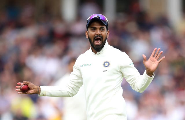 Lokesh Rahul claimed three catches in the slip cordon 