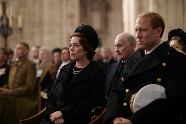 Olivia Colman and Tobias Menzies in The Crown
