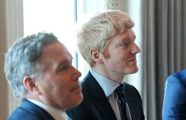 Stripe chief executive Patrick Collison (right)