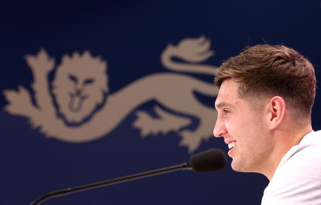 John Stones speaks to the media ahead of the World Cup quarter-final against Sweden (Owen Humphreys/PA)