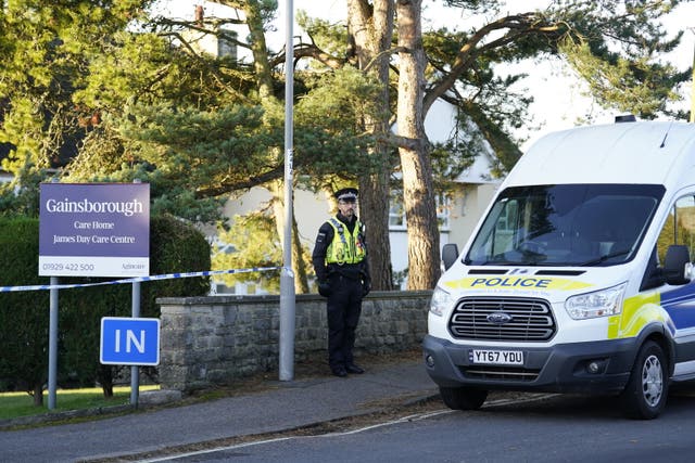 Police at Gainsborough Care Home in Swanage.