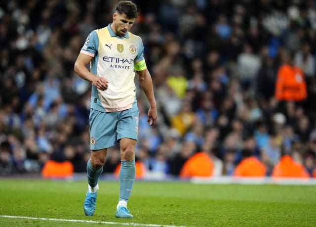 Ruben Dias in action for Manchester City