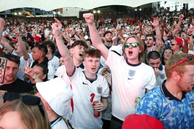 England fans watching a World Cup match 