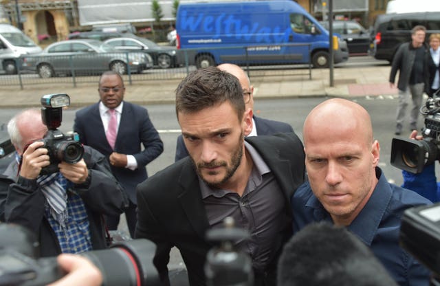 Hugo Lloris appeared at Westminster Magistrates Court on Wednesday to be sentenced