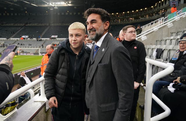 Newcastle chairman Yasir Al Rumayyan pictured at St James' Park in February 2023