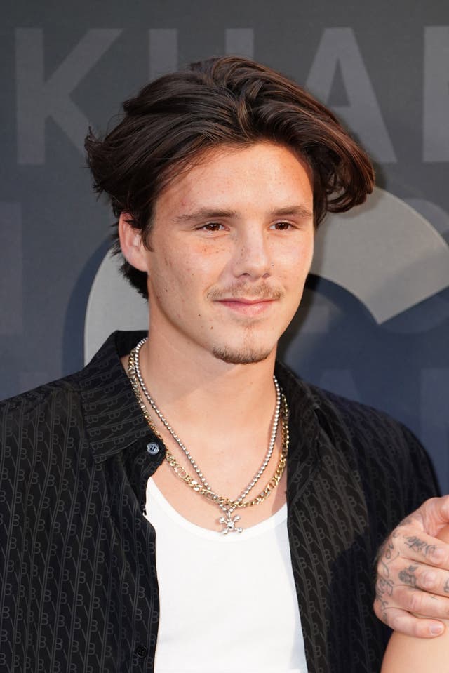 Cruz Beckham on the red carpet for a documentary premiere