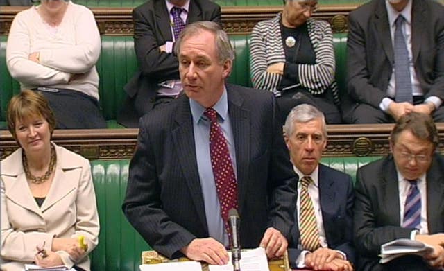 Labour's Transport Secretary Geoff Hoon delivering a statement to the House of Commons