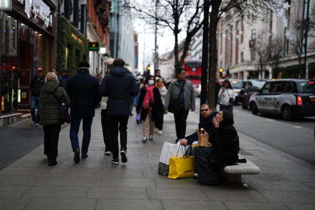 Shoppers on Oxford Street during the Boxing Day sales