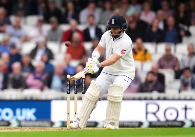 Ben Duckett is caught behind off a reverse scoop against Sri Lanka