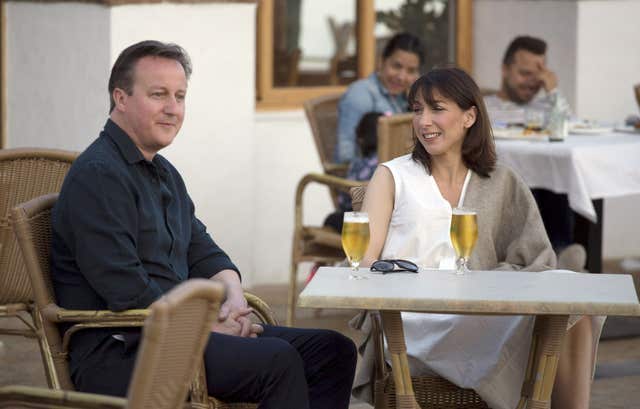 David Cameron on holiday in 2016 in Lanzarote